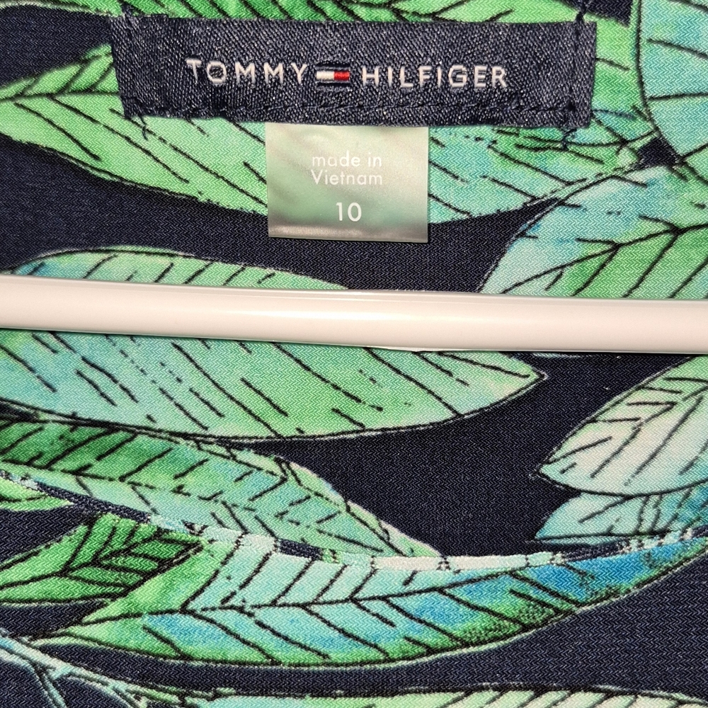 Tommy Hilfiger Women's Size 10 Tropical Leaf Print Sleeveless Dress - Picture 3 of 3